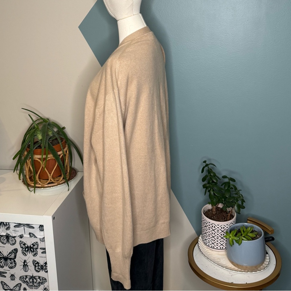 The Scotch House 100% Cashmere Cardigan Camel Scotland Made Heritage Luxury XL - Picture 3 of 11
